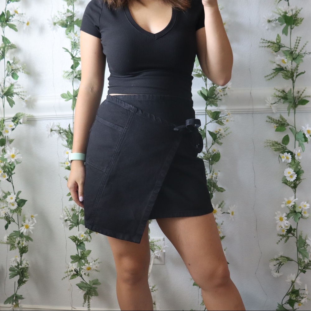 BDG denim wrap skirt